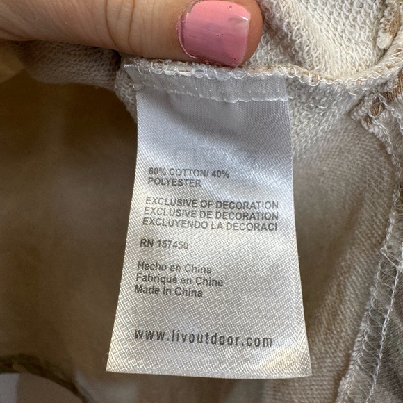 Life Integrity Earth women quarter zip oversized sweatshirt floral beige size m - Picture 11 of 16